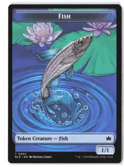 Fish Token #7 Bloomburrow NM - Image 1