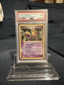 Pokemon 2006 EX Crystal Guardians Gold Star #99 Alakazam-Holo PSA 4 - Image 3