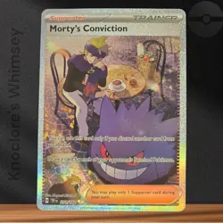 Pokemon TCG | Morty’s Conviction #211/162 | TEF Temporal Forces SIR Trainer | NM - Image 1