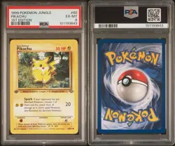 Pokemon Pikachu Jungle Set 1st Edition 1999 Non Holo 60/64 PSA 6 EX-MT - Image 3