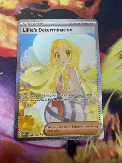 Pokemon TCG Mega Evolution Lillie's Determination 184/132 SIR Minor Damage - Image 1