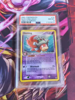 2005 Pokemon Slowking Holo #14 EX Unseen Forces PSA 8 - Image 1