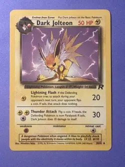 Pokemon TCG Dark Jolteon Team Rocket 38/82 Regular Unlimited Uncommon LP - Image 1