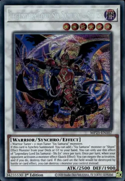 Legendary Lord Six Samurai - Shi En 1st Prismatic Secret MP25-EN107 Yu-Gi-Oh! - Image 1