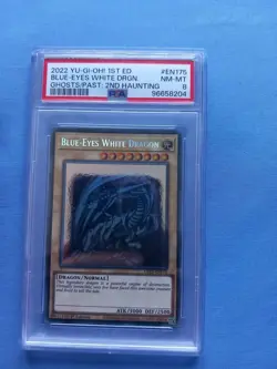 Yu-Gi-Oh TCG GFP2-EN175 Blue-Eyes White Dragon Ghost Rare 1st Edition PSA 8 - Image 2