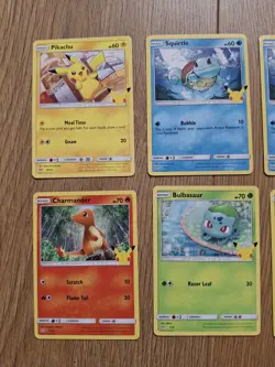 Pokemon 25th Anniversary McDonalds Cards, Cyndaquil Pikachu Squirtle Bulbasaur - Image 2