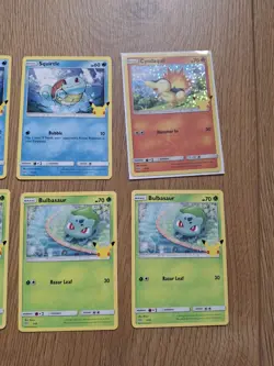 Pokemon 25th Anniversary McDonalds Cards, Cyndaquil Pikachu Squirtle Bulbasaur - Image 3