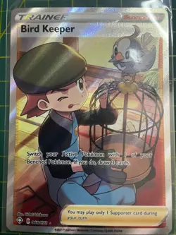 Pokemon TCG Trainer Card Bird Keeper 066/072 Full Art Holo Near Mint - Image 1