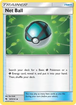 Net Ball 187/214 Lost Thunder Pokemon Card LP - Image 1
