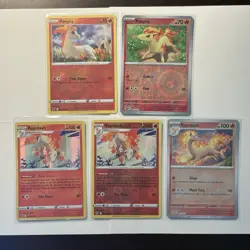 Ponyta & Rapidash Pokemon Card Lot - X5 Unique Holos - A109 - Image 1