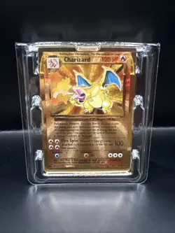 Pokemon Celebrations Gold Metal Charizard Card 4102 Premium Collection Seale G2U - Image 2