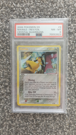 POKEMON CARD 2006 EX MAWILE REVERSE FOIL/HOLO CRYSTAL GUARDIANS #9 GRADED PSA 8 - Image 1