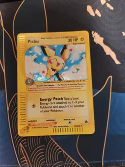 Pichu 22/165 Expedition Base Set Holo Rare Pokemon Trading Card Game - Image 1