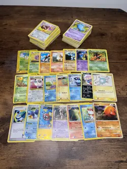 140+ VINTAGE & MID ERA POKEMON CARD LOT - ALL HP OR DAMAGED - JUNK FOR CRAFTS - Image 1