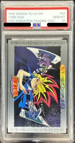 PSA 10 Yu-Gi-Oh YAMI YUGI #52 Japanese 1998 Toei Animation Trading Collection - Image 1