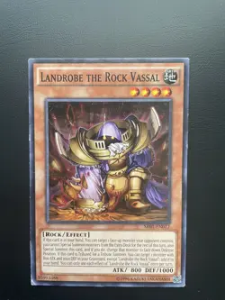 Yugioh Landrobe The Rock Vassal SR01-EN012 Unlimited Edition Common Damaged - Image 1