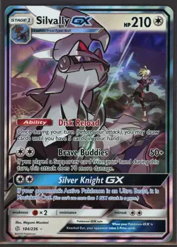 Silvally GX 184/236 S&M Cosmic Eclipse Ultra Rare Holo Pokemon Card Light Play - Image 1