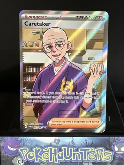 Pokemon Card Caretaker 203/167 Twilight Masquerade Full Art Near Mint - Image 1