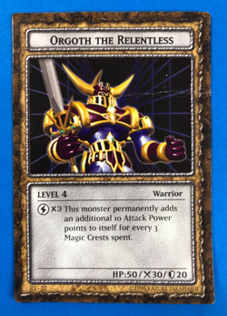 Orgoth the Relentless Dungeon Dice Monsters Card Only HP Creased No Figure - Image 1