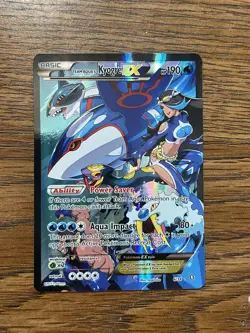 Pokemon TCG Team Aqua's Kyogre-EX Double Crisis Holo Card 6/34 - Image 1