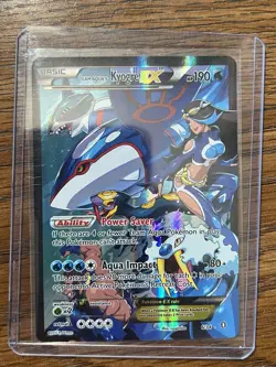 Pokemon TCG Team Aqua's Kyogre-EX Double Crisis Holo Card 6/34 - Image 3