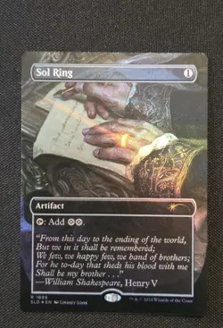 MTG - Sol Ring Borderless Foil - NM Rare SLD #1696 Secret Lair Sheldon's Spell - Image 1