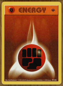 Fighting Energy - 97/102 ~ 1st Edition Shadowless Base Set ~ Near Mint!! - Image 1