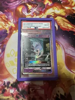 Pokemon Mewtwo GX TCG Shining Legends Holo Ultra Rare 78/73 PSA 8 - Image 1