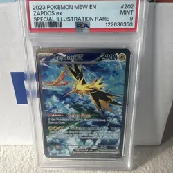 ZAPDOS EX 2023 POKEMON S&V 151 SPECIAL ILLUSTRATION RARE 202/165 PSA 9 Q5677 - Image 1
