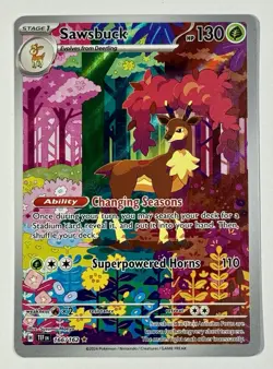 Pokemon TCG - Sawsbuck - 166/162 - 2024 S&V: TEF - Illustration Rare - Image 2