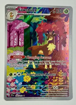Pokemon TCG - Sawsbuck - 166/162 - 2024 S&V: TEF - Illustration Rare - Image 3