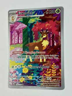 Pokemon TCG - Sawsbuck - 166/162 - 2024 S&V: TEF - Illustration Rare - Image 5