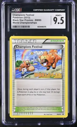 2013 Pokemon Black Star Promos Champions Festival CGC 9.5 #BW95 - Image 1
