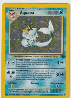 Pokemon Karte Dschungel Jungle Nr. 12/64 Aquana Holo deutsch 2 - Image 1