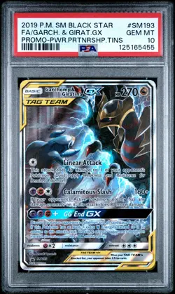 2019 POKEMON SM BLACK STAR PROMO #SM193 FULL ART/GARCHOMP & GIRATINA GX PSA 10 - Image 1