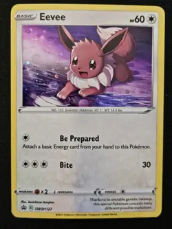 Eevee SWSH127 Black Star Promos Cosmos Holo Pokemon Trading Card Game 2021 NM - Image 1