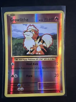 Growlithe 17/108 XY Evolutions Pokemon TCG Card Reverse Holo English - Image 1