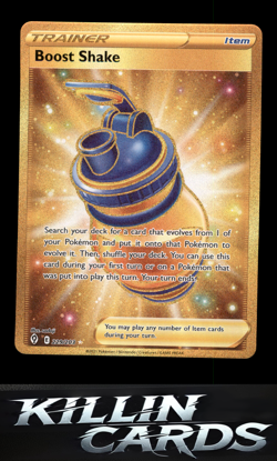 Boost Shake (Secret) 229/203 Pokemon Secret Rare SWSH07: Evolving Skies Card NM - Image 1