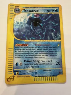 Aquapolis Tentacruel Holo E-Reader Pokemon Card #H26/H32 MP - Image 1