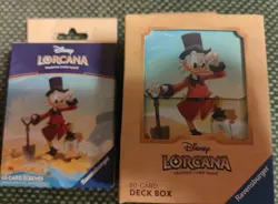 RavensburgerDisney Lorcana TCG: Card Sleeves & Deck Box Combo - Scrooge McDuck - Image 1