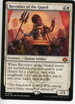 2024 Magic the Gathering Recruiter of the Guard Creature Human Soldier Near Mint - Image 1