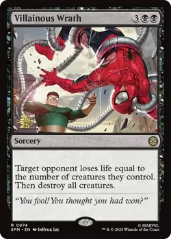 MTG Marvel Foil Villainous Wrath R 074 - promo prerelease - Image 1