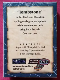 Magic The Gathering URZA'S SAGA TOMBSTONE New Sealed Theme Deck MTG - Image 2