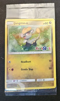 Jangmo-o 75/111 Stampex Toys R Us Exclusive Cosmos Holo Promo Pokemon 2017 NM - Image 1