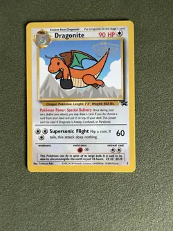 Pokemon the First Movie Dragonite #5 Black Star Promo 1999 - Image 1