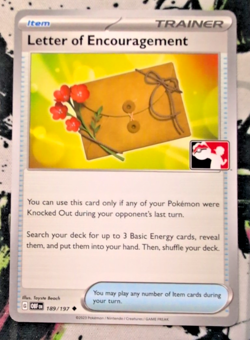 Letter Of Encouragement 189/197 Pokemon Play! Prize Pack Series 4 - Image 1