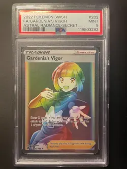 Pokemon TCG: Gardenia's Vigor 202/189 Astral Radiance Rainbow PSA 9 - Image 1