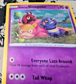 Galarian Slowpoke SWSH126 HD Galaxy Swirl Pokemon Black Star Promo - Image 3