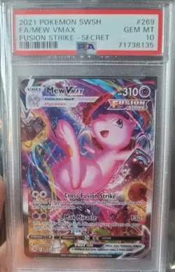 PSA 10 Pokemon TCG Swsh08: Fusion Strike Mew VMAX Alternate Art Secret 269/264 - Image 1