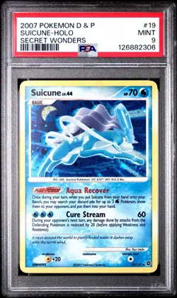 2007 Pokemon D & P Suicune-Holo Secret Wonders PSA 9 - Image 1